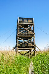 View of The Sikosaari Bird Watching Tower, Porvoo, Finland