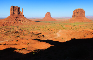 Fototapeta na wymiar The Mittens at Monument Valley Navajo Tribal Park