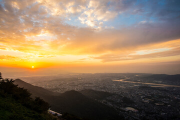 皿倉山から北九州の夕景