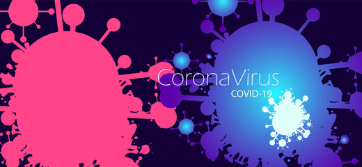 Covid-19 Coronavirus Background Isolate. Pneumonia, pandemic. Coronavirus background