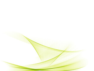 Vector smooth green wave background Green abstract background