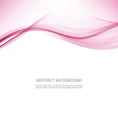 Vector illustration Abstract colorful transparent wave Wave flow