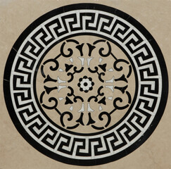 marble mosaic tiles stone ornament Geometrical seamless pattern texture