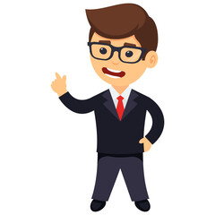 
A person involved in business, businessman 
