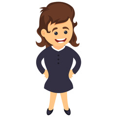 Fototapeta premium Young business woman in full length pose