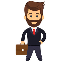 
A person involved in business, businessman 
