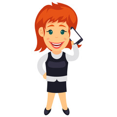 
Young business woman in full length pose