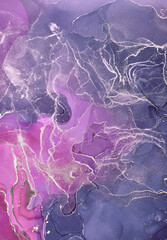 Fluid Art . Abstract colorful background, wallpaper. Mixing acrylic paints. Modern art. Marble texture. Alcohol ink colors  translucent