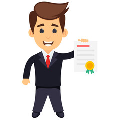 
A character cartoon designed to represent official class
