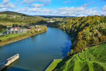 Obraz premium Hydroelectric power plant in Solina, Poland