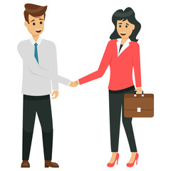 Obraz premium Business partners shaking hands 