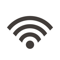 Wi-fi web icon. Internet connection symbol. Vector flat design sign. Wireless technology.