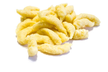 pile of spaetzle isolated on white background