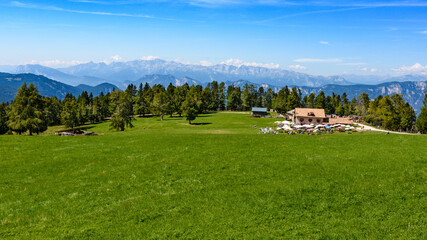 Fototapeta na wymiar Trentino Alto Adige, passo di Lavazè Oclini, Val di Fiemme