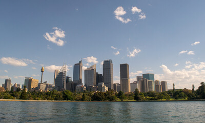 Fototapeta na wymiar CBD Sydney skyline , view from Royal Botanic Garden .