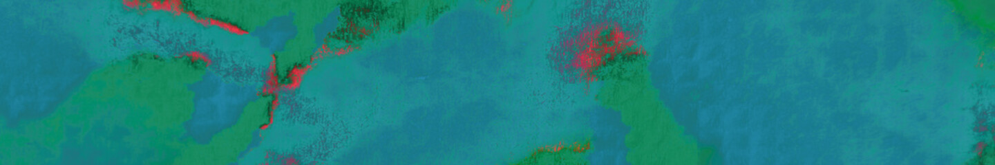 Blue Dirty Panorama. Green Ink Dirty Template.