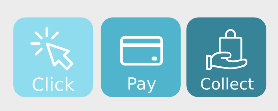 Click Pay Collect Blue