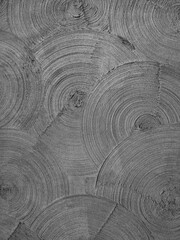 Textured plaster in the form of intersecting circles. Wall decoration. Background for various inscriptions
