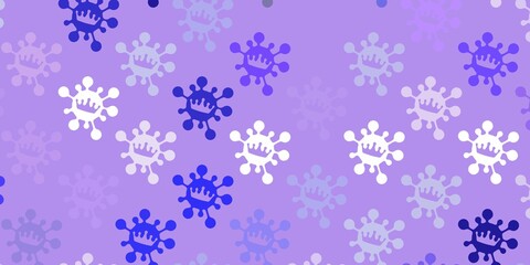 Light purple vector texture with disease symbols.