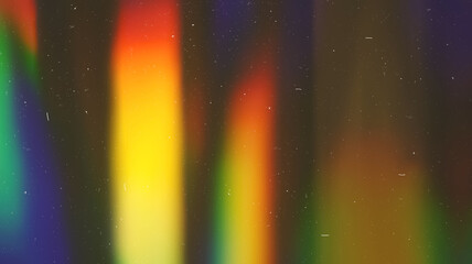 Dusted Holographic Abstract Multicolored Backgound Photo Overlay, Using Screen Mode for Vintage Retro Looking, Rainbow Light Leaks Prism Colors, Trend Design Creative Defocused Effect