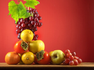  image of vine grapes and fruits close-up