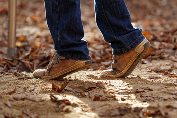 walking on the ground