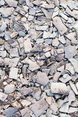 Gray crushed stone. Texture