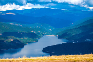 Landscape in Sureanu Mountains, Obarsioa Lotrfului lake ,Romania