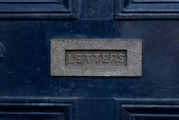 Mail door slot, United Kingdom. 