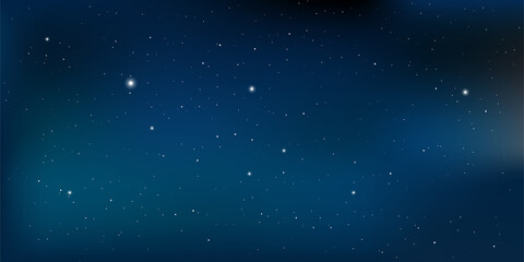 Realistic night sky and stars. Illustration of outer space