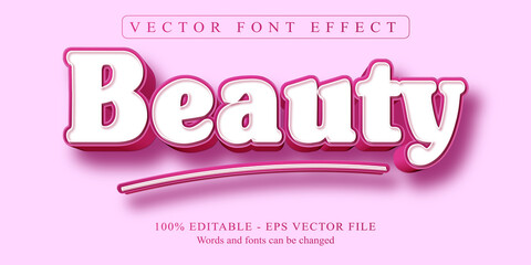 Beauty text, cartoon style editable text effect