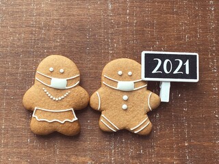 lovely chrismas 2021 pair during covid celebration 