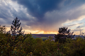 Regen und Wolken bei Hardegsen
