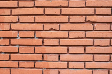 Fondo de ladrillos rojos de un edificio.