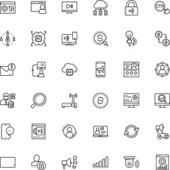 internet vector icon set such as: community, financial, meter, tv, refresh, touchscreen, stylish, zoom, urgent, computer-based training, processing, creativity, spy, affiliate, cycle, smartphone