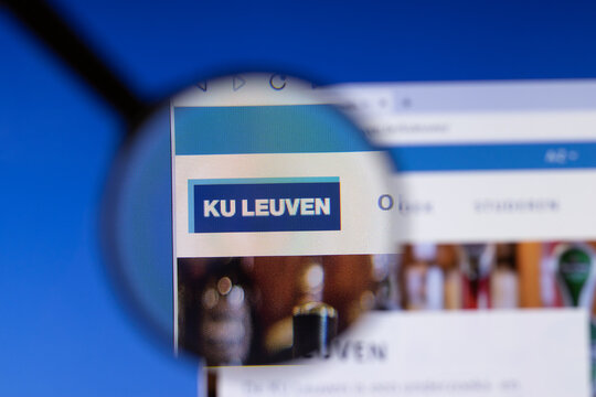 Los Angeles, California, USA - 3 March 2020: KU Leuven Website Homepage Logo Visible On Display Screen, Illustrative Editorial