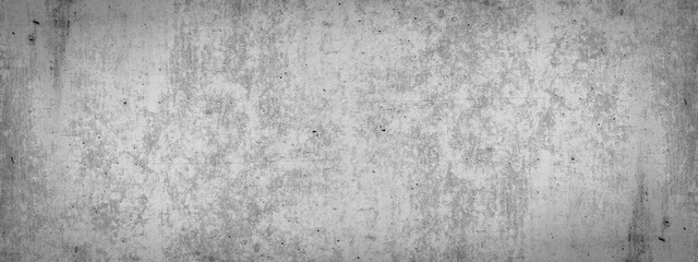 Grey gray white grunge stone concrete cement wall texture background panorama banner