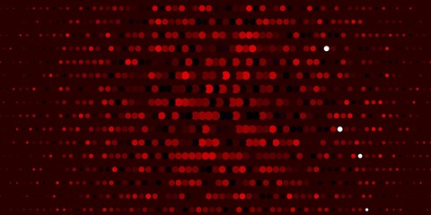 Dark Red vector background with bubbles.
