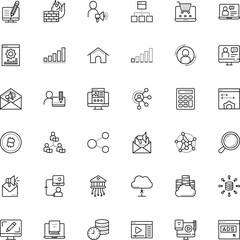 internet vector icon set such as: conference, unlimited, architecture, math, networking, blended, data aggregation, open, privacy, safe, transfer, desk, future, manager, glyph, developer, designer