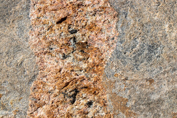 Close up of rock at Chimney Bay, Beausoleil Island, Georgian Bay, Ontario, Canada