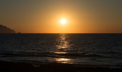 Nice sunset colors at Cala Pozzo, in the west part of Favignana one of the Egadi island of Sicily