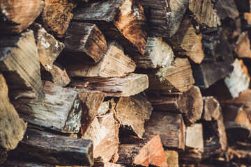 Chopped firewood.