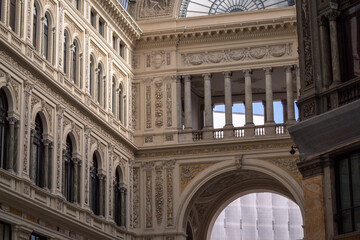 Obraz premium Umberto I gallery in the city of Naples, italy