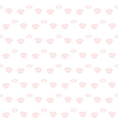 Fototapeta premium Seamless pattern with hand drawn elements. Minimalist style decorative texture. Textile, stationery, scrapbook, wallpaper design.