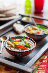 Amaranth  and Corn Vegetable Soup
