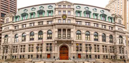 The Suffolk County Courthouse from Adams Square in Boston