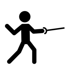 Athlete silhouette symbol on isolated background. Sport icon