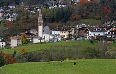 l'abitato di Varena in Val di Fiemme, Trentino