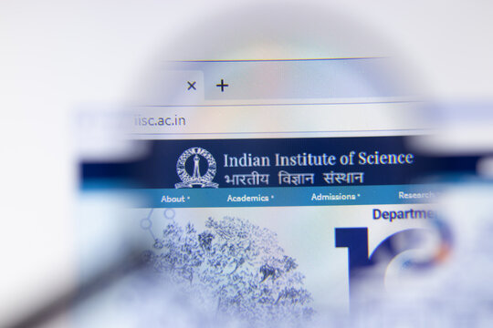 Los Angeles, California, USA - 7 March 2020: Indian Institute Of Science Website Homepage Logo Visible On Display Close-up, Illustrative Editorial