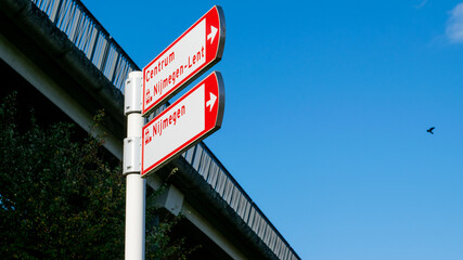 Fototapeta premium Dutch cycling route signage